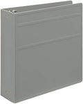 Carstens 3-Inch Heavy Duty 3-Ring Binder - Side Opening, Ash Gray, Durable Plastic, Precision No-Gap Rings, Waterproof Cover, No Pockets, Holds 400 US Letter Sheets, BPA-Free, Made in USA (1742-3R) by Carstens
