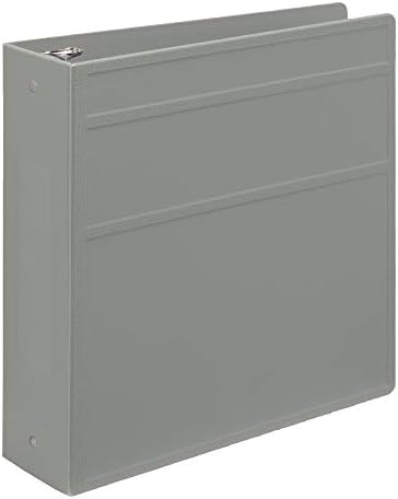 Carstens 3-Inch Heavy Duty 3-Ring Binder - Side Opening, Ash Gray, Durable Plastic, Precision No-Gap Rings, Waterproof Cover, No Pockets, Holds 400 US Letter Sheets, BPA-Free, Made in USA (1742-3R) by Carstens