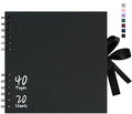 Vienrose 8x8 Inch Scrapbook Album, Small Photo Album DIY Scrapbook Black Thick Kraft Paper Memory Book, Scrap Book Photo Albums for Couple Baby Wedding Family | Small Photo Album, Memory Book, Scrapbook For Couple Baby Wedding Family by Vienrose