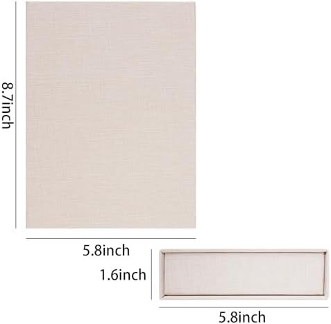 5x7 Photo Storage Box, Premium Linen Memory Box for Photos, Pictures, Certificates, Scrapbooking Supplies & Jewelry - Portable, Stackable Organizer for Home, Crafters & Collectors - Image 4