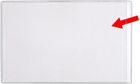 StoreSMART - 5" x 8" Non-Adhesive Vinyl Plastic Pocket - Open Short Side - 25 Pack - PE108S-C-25 by StoreSMART