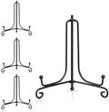 Artliving Plate Stands for Display, 5 Inch Black Iron Easel Plate Display Photo Holder Stand, Displays Picture Frames, Decorative Plates, Tablets and Art (4 pack) by Artliving