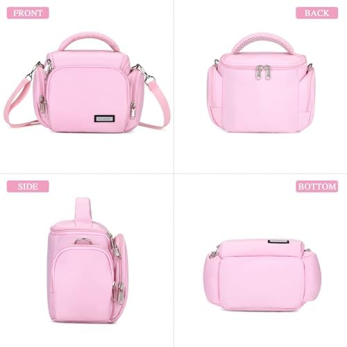 G-raphy Camera Bag Case Pink Small Photography Bags DSLR SLR MIRRORLESS BAG with Removal Straps - Image 2
