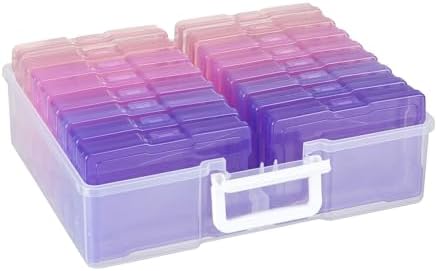 4" x 6" Plastic Photo Storage Case with 16 Inner Photo Boxes by Naivees