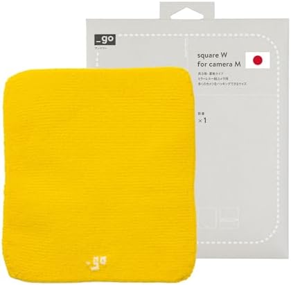 Camera Cover, Square W, Made in Japan, M size, Yellow by PACKINGKNIT_GO