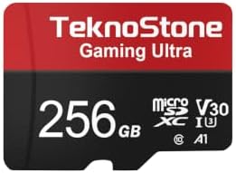 256GB Gaming MicroSDXC TF Memory Card with Adapter 1 Pack by Teknostone