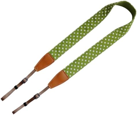 UNIKSTRAP Original Design Vintage & Fresh Style Green Polka Dot Adjustable Camera Strap, Neck Shoulder Belt Fit for Canon Nikon Sony Olympus Mirrorless & DSLR Camera etc. - Image 2
