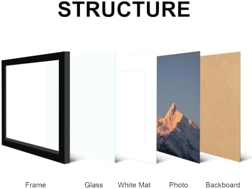 10x10 Picture Frame Set of 4 with Real Glass, Wall & Tabletop Display - Image 5