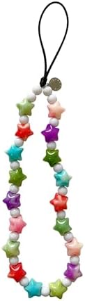 Drawwind Phone Charm Beaded Wristlet Strap Universal Cell Phone Lanyard Cute Bracelet Wrist Strap Beaded Chain String Handmade Accessories for Case Camera Bags (Star Girl) by Drawwind