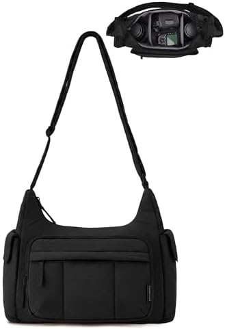 BAGSMART 2 in 1 Puffy Camera Bag for Photographer Everyday Shoulder Bag by BAGSMART