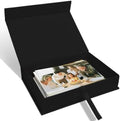 8x10" Archival Photo Storage Box with Lid – Stackable Memory Keepsake Organizer for Photos, Certificates, Jewelry & Scrapbooking Supplies, Photo Cases and Postcard Keeper Storage Container Box Black by Sprsthai