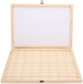 80 Slots Wooden Camera Film Display Box, Solid Wood Reel Storage Cabinet with Snap Closure Design, for 135 35mm Films and Small Items by Wisoqu