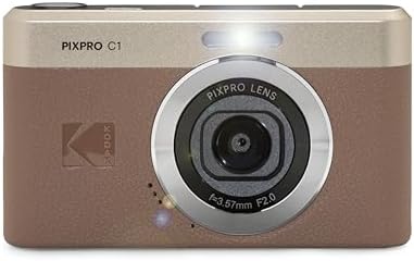 KODAK PIXPRO C1 13MP Compact Digital Camera, 26mm Fixed Lens, Brown - Image 6