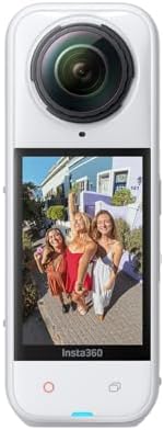 Insta360 X5 Satin White - Waterproof 8K 360° Action Camera, Leading Low Light, Invisible Selfie Stick Effect, Rugged and Replaceable Lens, 3-Hour Battery, Built-in Wind Guard, Stabilization by Unknown