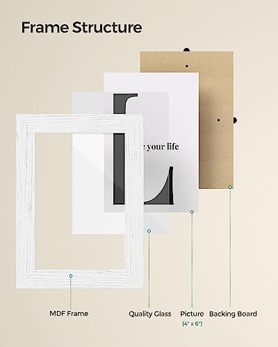SONGMICS Collage Picture Frames for Wall Decor, 10-Pack 4 x 6, Glass Front - Image 6