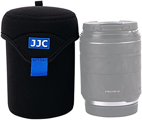 JJC Portable Neoprene Mirrorless Camera Lens Case Protective Case Storage Bag for Nikon Z 35mm 85mm Sony FE 20mm 24mm F1.4 16-55mm 18-105mm 55-210mm and other Lens below 3.07" X 4.64"(D x L) by JJC