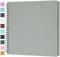 Scrapbook Album 12x12 Inches 100 Pages Hardcover Kraft Paper Grey by Bonyomor