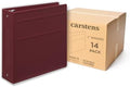 Carstens 3-Inch Heavy Duty 3-Ring Binder - Side Opening, Wine, Durable Plastic, Precision No-Gap Rings, Waterproof Cover, No Pockets, Holds 400 US Letter Sheets, BPA-Free, Made in USA (1743-3R) by Carstens