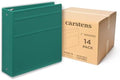 Carstens 3-Inch Heavy Duty 3-Ring Binder - Side Opening, Teal, Durable Plastic, Precision No-Gap Rings, Waterproof Cover, No Pockets, Holds 400 US Letter Sheets, BPA-Free, Made in USA (1710-3R) by Carstens