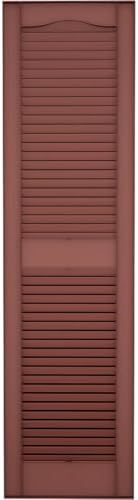 Ekena Millwork Lifetime Vinyl LL1S14X03600RD Standard Cathedral Top Center Mullion, Open Louver Vinyl Shutters, w/Installation Shutter-Lok's & Matching Screws (Per Pair), 14 1/2"W x 36"H, Burgundy Red - Image 5
