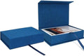 Vienrose Small Photo Storage Box, 4"x6", Linen Postcard Keeper, Dark Blue by Vienrose