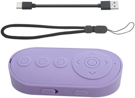 2026 Upgraded Wireless Phone Camera Remote Control with Zoom in/Out, Versatile Shutter for iPhone, Page Turner for e-Book Reading, Short Video Scroller for Ti*ktok (Purple) by Xspeedonline