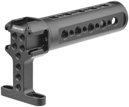 Handgrip TopHandle with Cold Shoe Mount 1/4"-20 and 3/8"-16 Threaded Holes for Camera Rigs by CameraAccessories