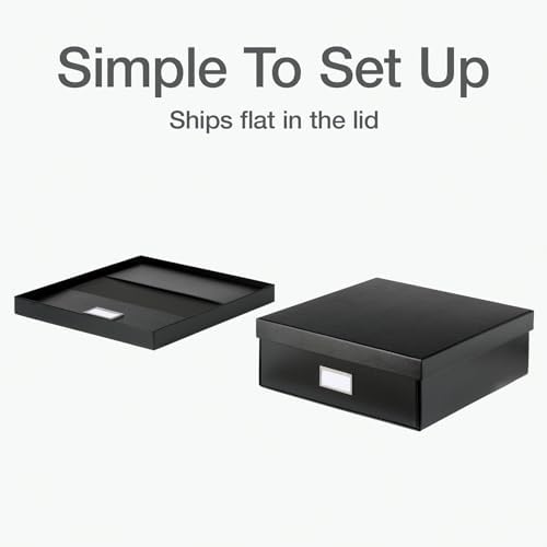 Oxford Keepsake Box, Protective Storage Box, Home and Office Organizer, Photo Storage Box, Souvenir Organizer, Medium, 12" x 12" x 4 1/4" (41788) - Image 3