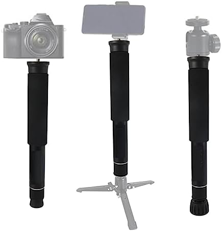 62 Inch Camera Monopod, 8 Sections Heavy Duty Monopod, Aluminum Photography Unipod Stick Trekking Pole with 1/4in to 3/8in Conversion Screw - Image 2