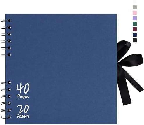 Vienrose 8x8 Scrapbook Album Photo DIY Navy Thick Kraft 40 Pages by Vienrose