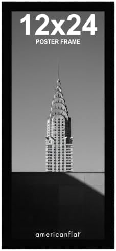 Americanflat 12x24 Poster Frame - Engineered Wood - Black by Americanflat