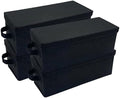 Evelots CD Storage Boxes, 4 Pack, Holds 128 Discs, Black by Evelots