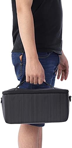 Camera Lens Bag, Protective Insert Partition Handle Case, Shockproof Breathable Bag for Photographers, 24x35x15cm (Black) - Image 3