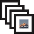 6x6 Picture Frame Set of 4 with Real Glass, Wall & Tabletop Display by SZYUU