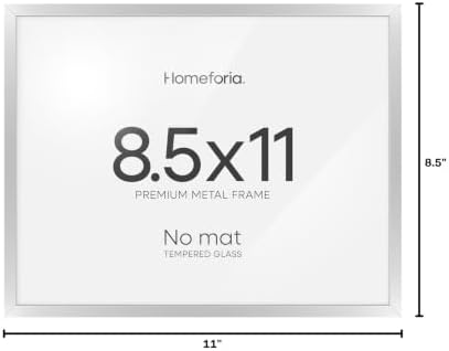 Homeforia 8.5x11 Silver Diploma Frame, High-End Metal, Glass - Image 5