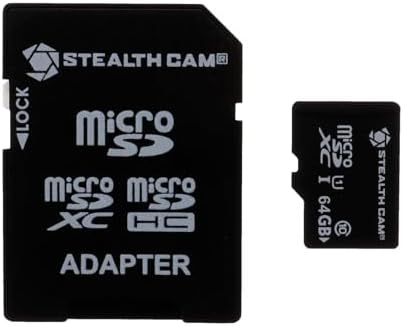 STEALTH CAM SD Card - High-Speed Data Transferring Storage Game Trail Hunting Scouting Photo Video Recording Cameras, SDHC SDXC 64GB MicroSD Memory Card by StealthCam