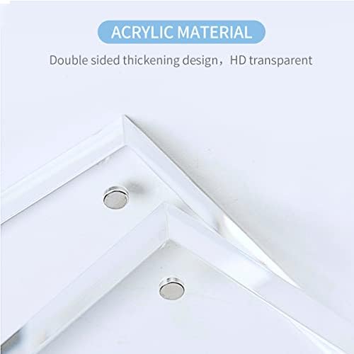 Sezanrpt Acrylic 4x4 Square Picture Frame, Magnetic Acrylic Picture Frames for 4x4 or 3x3 Pictures Display, Clear Double Sided Thick Picture Frames, Photo Frames Desktop Display - Image 4