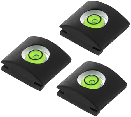 PATIKIL Camera Level Hot Shoe Cover Cap, 3 Pcs 1 Axis Universal Flashlight Bubble Level Camera Protector for Nikon for Fujifilm for Pentax DSLR/SLR Camera, Black by PATIKIL