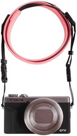 VOVMOEYA Camera Neck Strap,G7X MARK III body strap PU Shoulder Adjustable Strap for photographers for Fujifilm/for Nikon/for Canon/for Sony/for Minolta/for Panasonic/SLR/DSLR Cameras Texture-Pink by VOVMOEYA