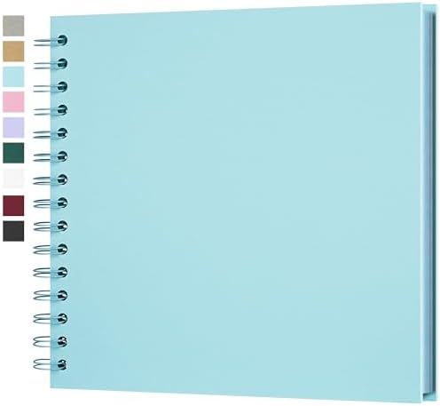 Scrapbook Album 8x8in, Acid-Free Kraft Paper 20 Sheets 40 Pages by Yopih