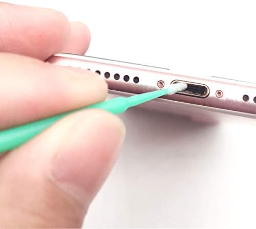 100 Pack Phone Charge Port Cleaning Tool kit,Bendable Mini Soft Round Brushes Cleaner Compatible with iPhone 11 Pro Speaker Tablet Camera Laptop Computer Smartphone, Blue - Image 5
