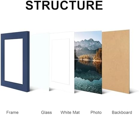4x6 Picture Frame Set of 4 with Real Glass, Wall & Tabletop Display - Image 3