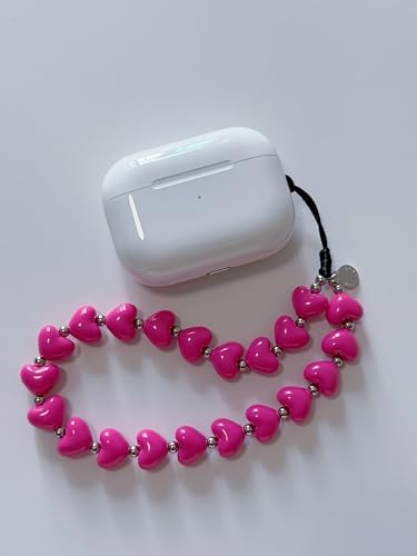 Drawwind Phone Charm Strap Cute Wrist Straps Cell Phone Charm String Y2K Aesthetic Lanyard Wristlet Chain for Case Camera AirPods Bags Keychains (Love Hearts) - Image 3