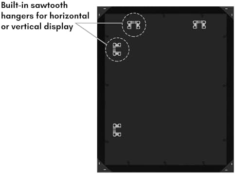 Americanflat 16x20 Poster Frame - Matted to 11x14 - Engineered Wood - Black - Image 5