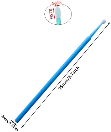 100 Pack Phone Charge Port Cleaning Tool kit,Bendable Mini Soft Round Brushes Cleaner Compatible with iPhone 11 Pro Speaker Tablet Camera Laptop Computer Smartphone, Blue - Image 4