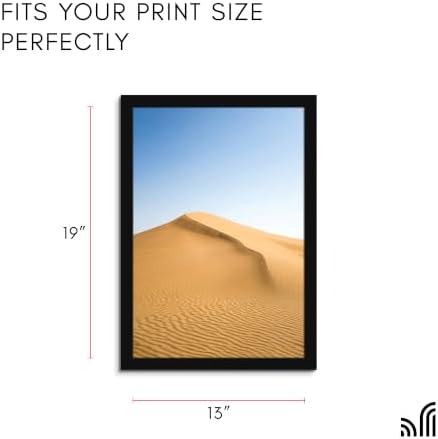 Americanflat 13x19 Picture Frame with Shatter-Resistant Glass - Signature Collection - Gallery-Style Frames Made of Engineered Wood - Photo Frame for Wall Display - Black - Image 2