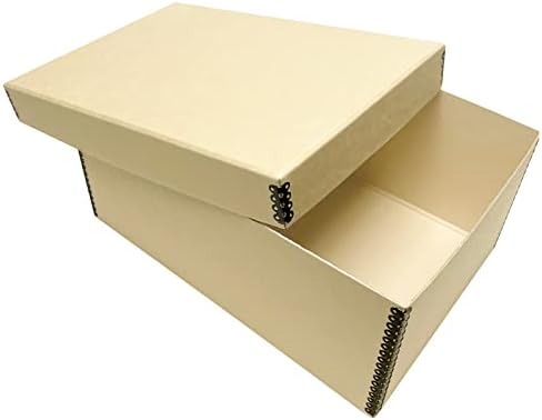Lineco Archival Photo Card Box, Museum-Quality Storage, 5x8x12 Inch, Tan by Lineco