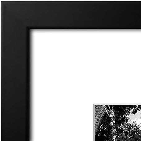 Americanflat 11x14 Picture Frame with Shatter-Resistant Glass - Use as 5x7 Frame with Mat or Display 11x14 Photo Without Mat - Signature Collection - Picture Frames for Wall Display - Black - Image 7