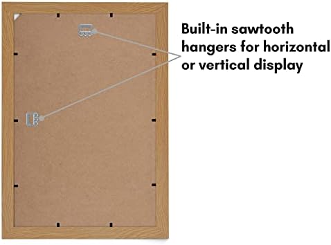 Americanflat 11x17 Picture Frame with Shatter-Resistant Glass - Signature Collection - Gallery-Style Frames Made of Engineered Wood - Photo Frame for Wall Display - Dark Oak - Image 5