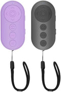 Remote Control for TikTok,Wireless Remote Camera Control Shutter with Zoom for iPhone, Front Rear Camera Switch,Page Turner for E-Book APP, Phone Remote, Scrolling Ring for TIK Tok (Black/Purple) by Aistraunix